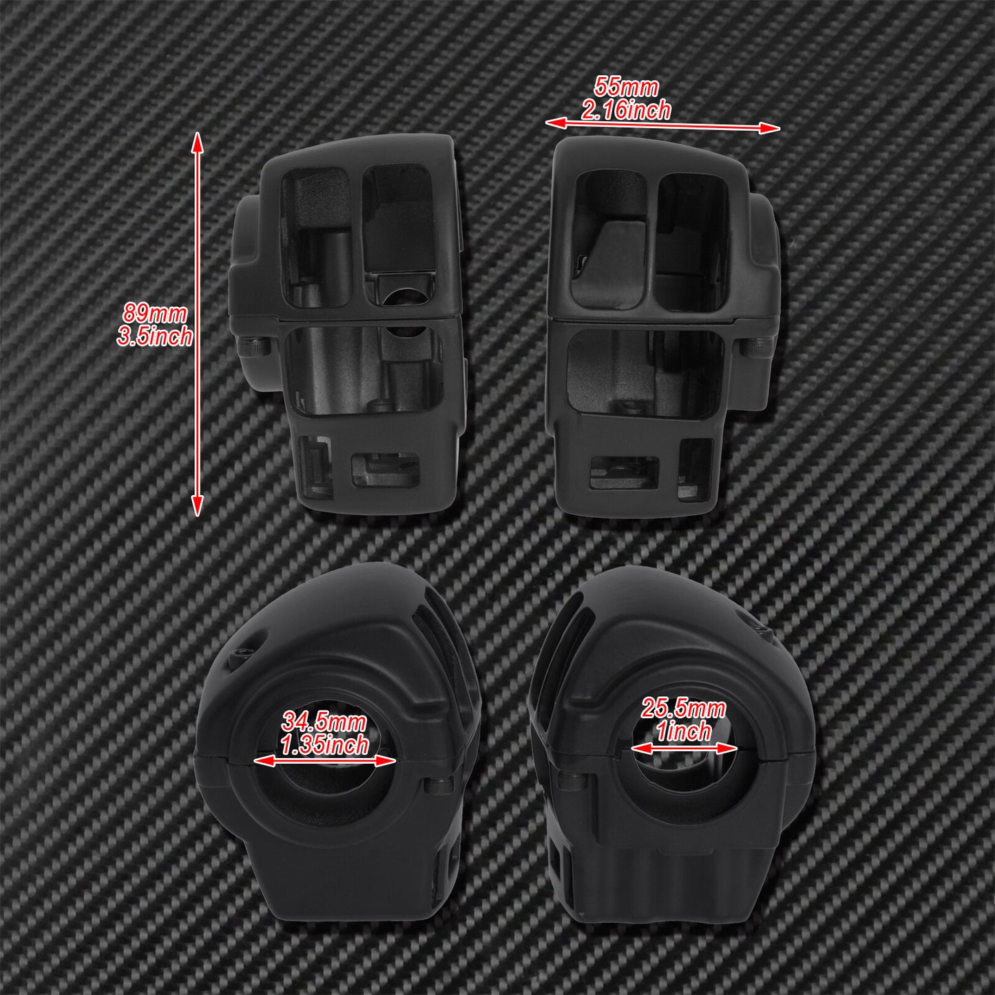 Black Hand Control Switch Housing Cover Fit for Harley Touring Glide 1996-2013