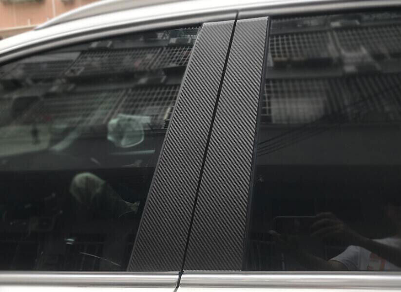 for Audi Q5 09-17 Carbon Fiber Sticker Inner Window Bc Pillar Cover Trim Sticker