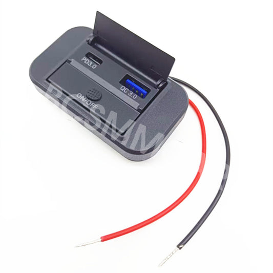 Car PD Type-C USB Port Fast Charger DC 12V-24V Socket Power Outlet Panel Charger