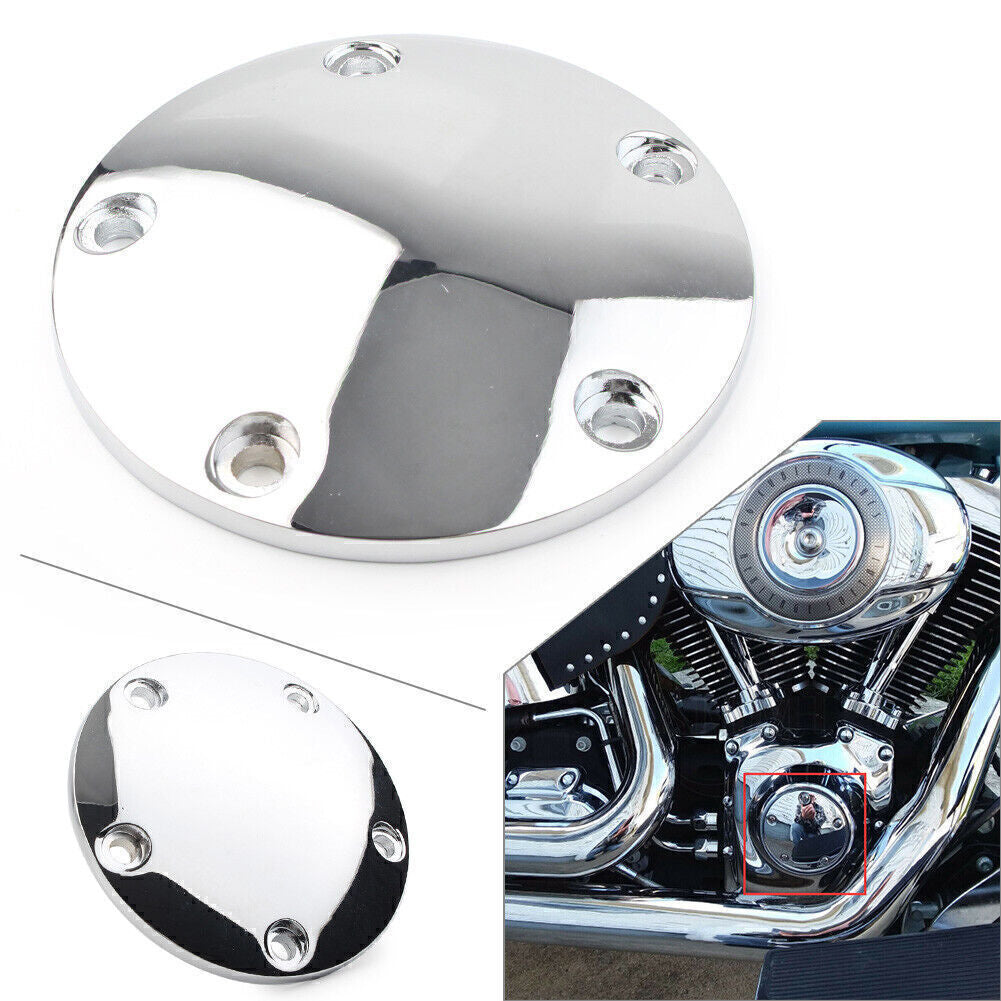 Chrome Domed Timing Points Cover Fit for Harley Twin Cam Softail Dyna Touring 99-17