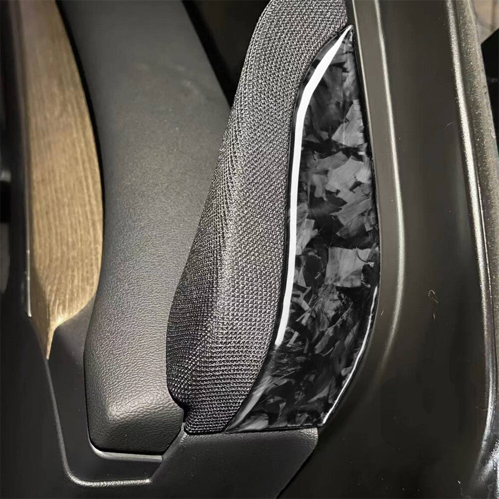 for Tesla for Model Y 2020-2022 Driver's Horn Speaker Decor Trim Forged Carbon Fiber
