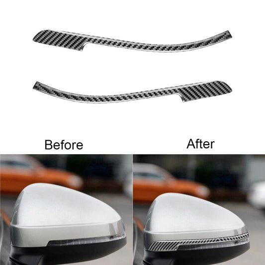 for Audi for A4 B9 17-19 Carbon Fiber Rearview Mirror Anticollision Strip Cover Trim