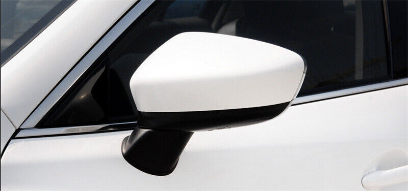 White Left Rearview Door Mirror Cover Shell Cap Fit for Mazda 6 Atenza 2013-2017