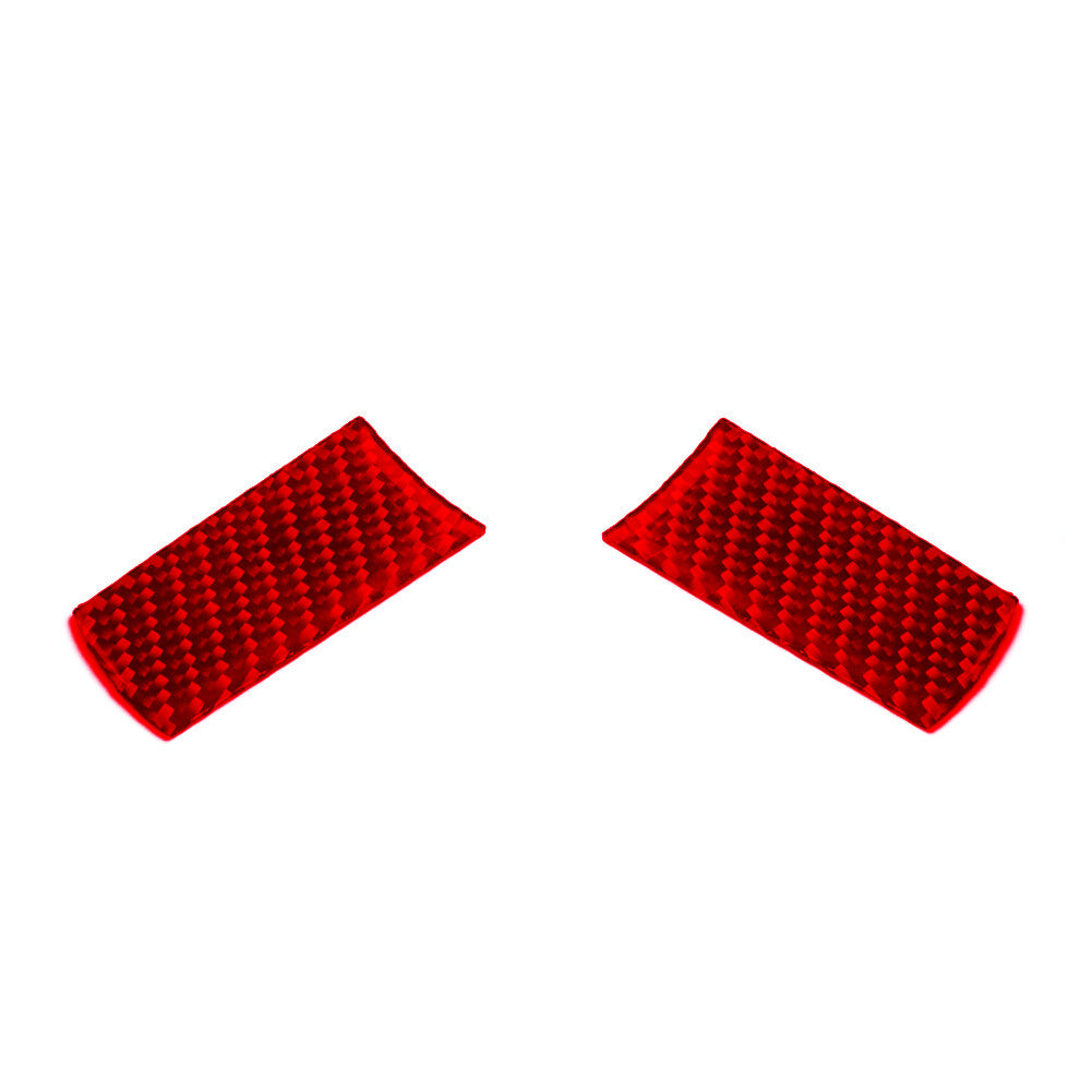 4Pcs Red Carbon Fiber Steering Wheel Button Cover Trim Type B for Chrysler 300