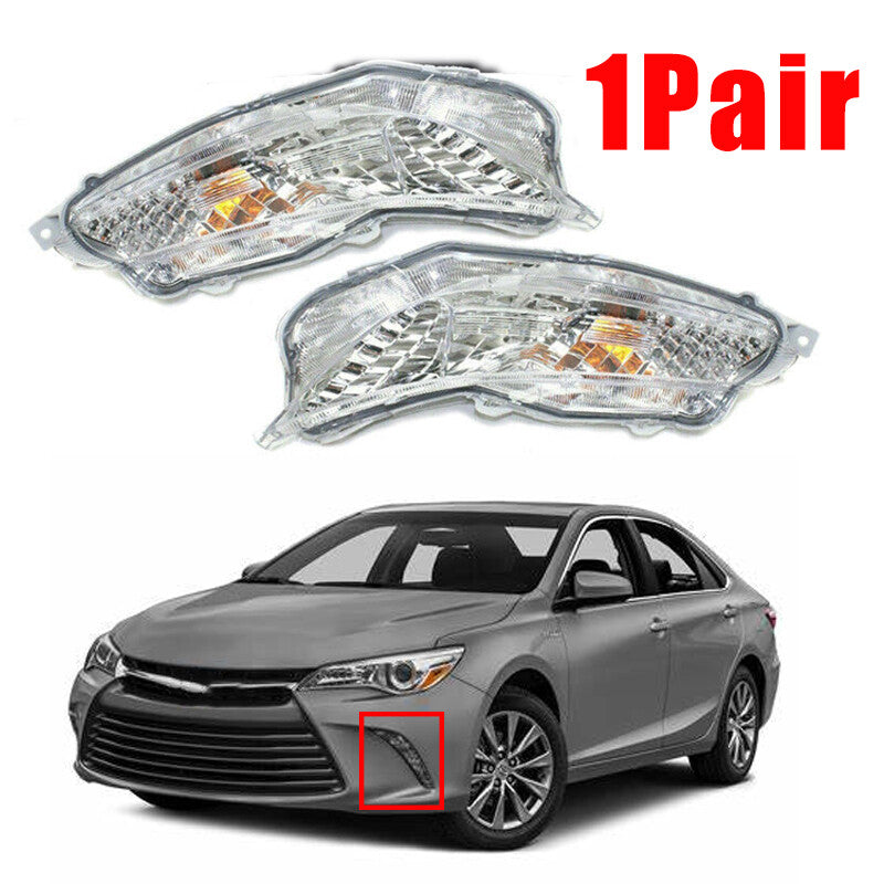 1Pair for Toyota for Camry 2015 2016 2017 Front bumper Fog Lamps Turn Signal Light