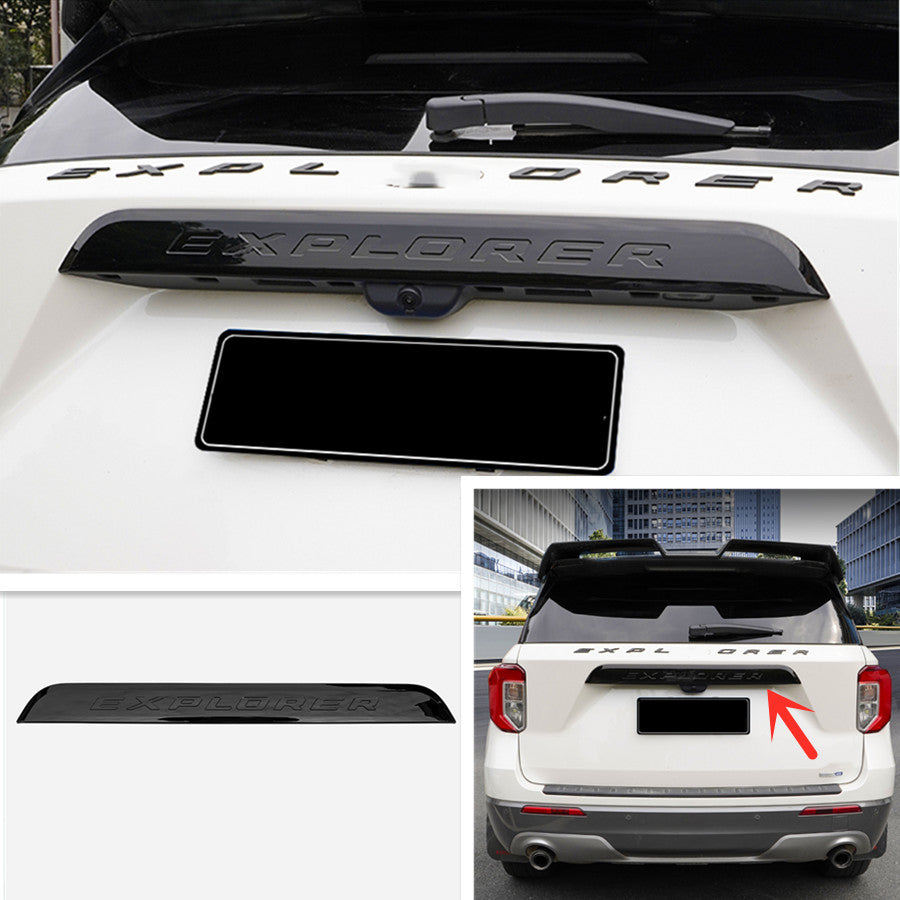 1X Rear Door Trunk Lid Tailgate Strip Trim Gloss Black for Ford Explorer 2020-24