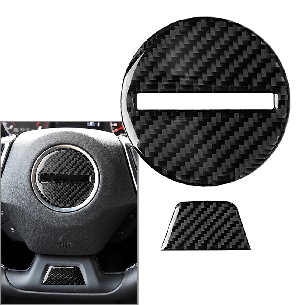 Lenkradabdeckung Trim f¨¹r for Chevrolet Camaro 2016-2021 Kohlefaser Auto 2St