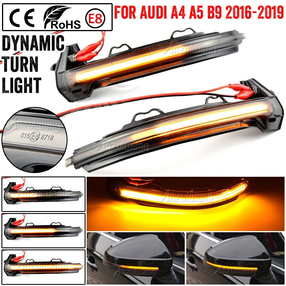 Dynamic LED Wing Mirror Indicator Turn Signal Light for Audi A4 B9 A5/S5/RS5