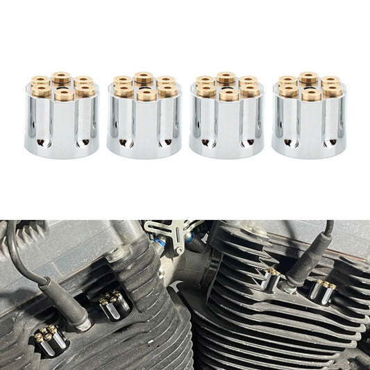 Spark Plug Screw Nut Head Bolt Cap Engine Topper CoverFor for Harley Twin Cam Silver