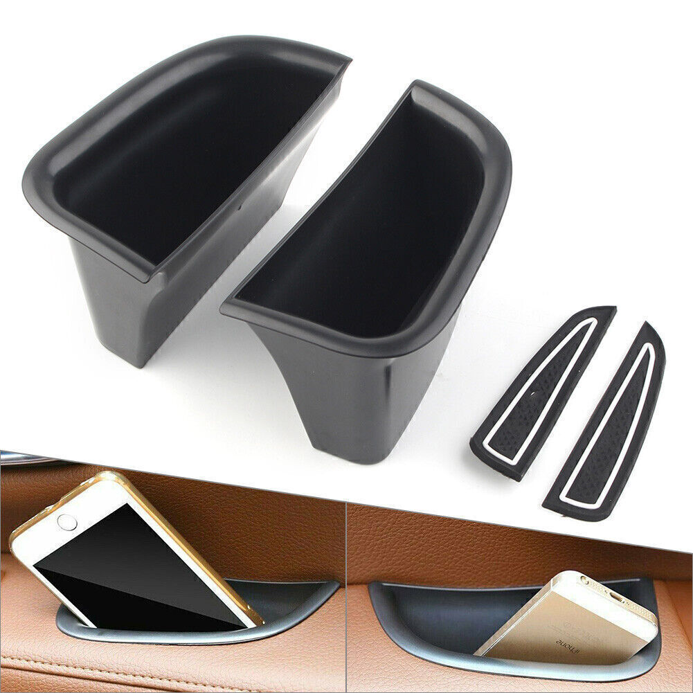 Front Door Handle Armrest Storage Box Tray Bin Kit for Volvo S90 2017-2020 Car