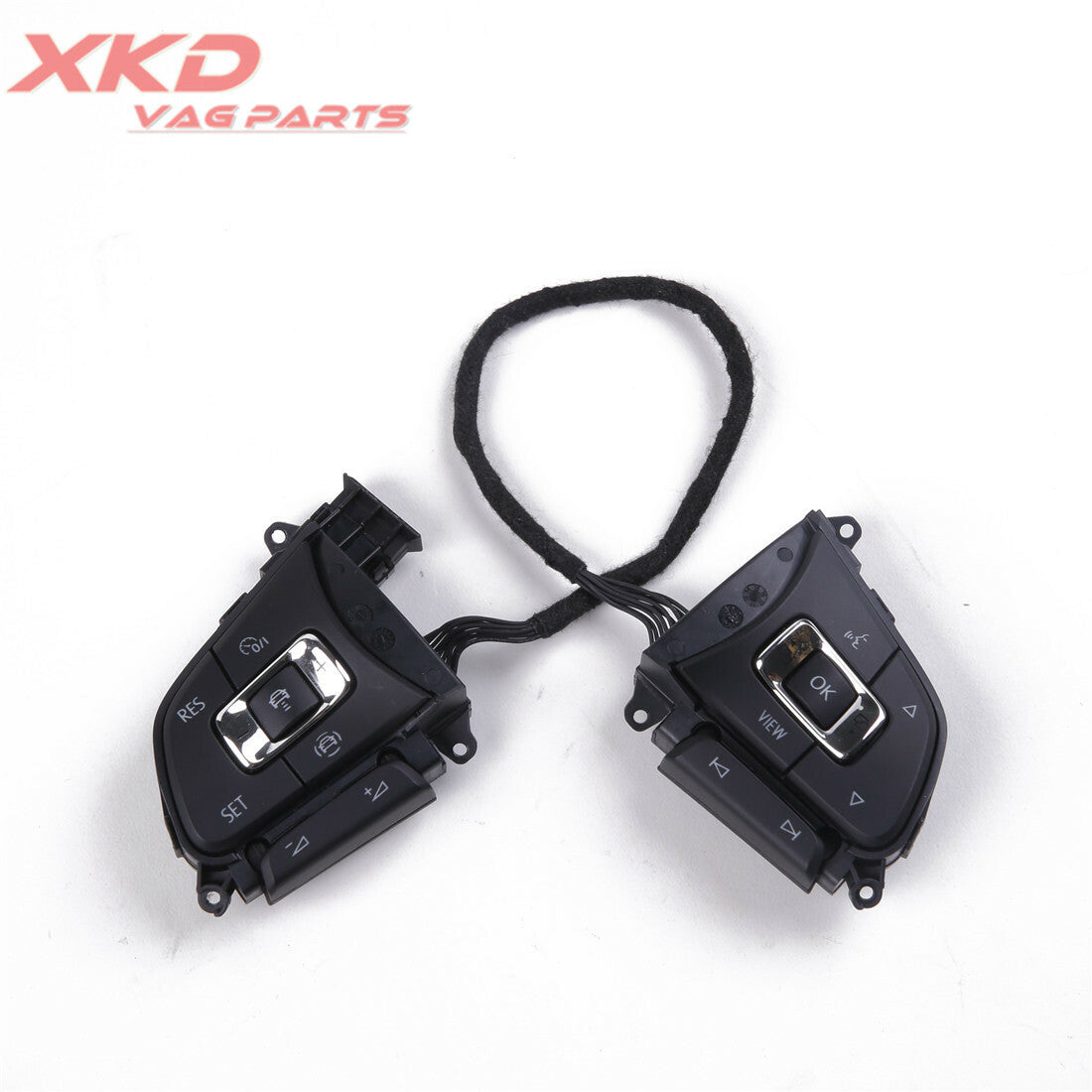 Chrome MF steering wheel button support shift paddles suitable for Tiguan