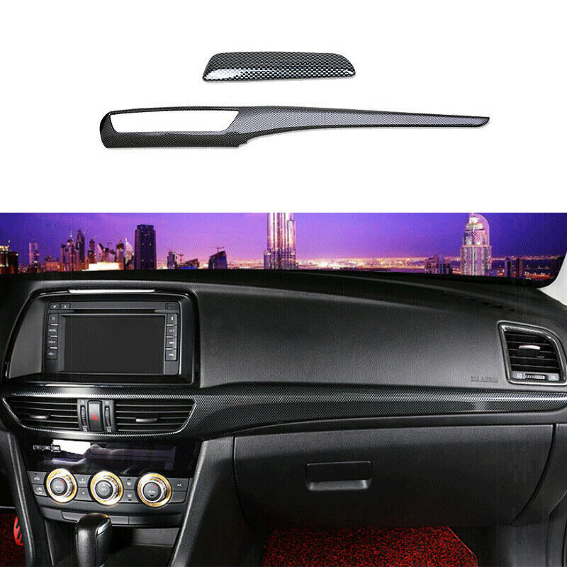for Mazda 6 Atenza 2014-2016 Carbon Fiber Dashboard LR Air Outlet Vent Trims