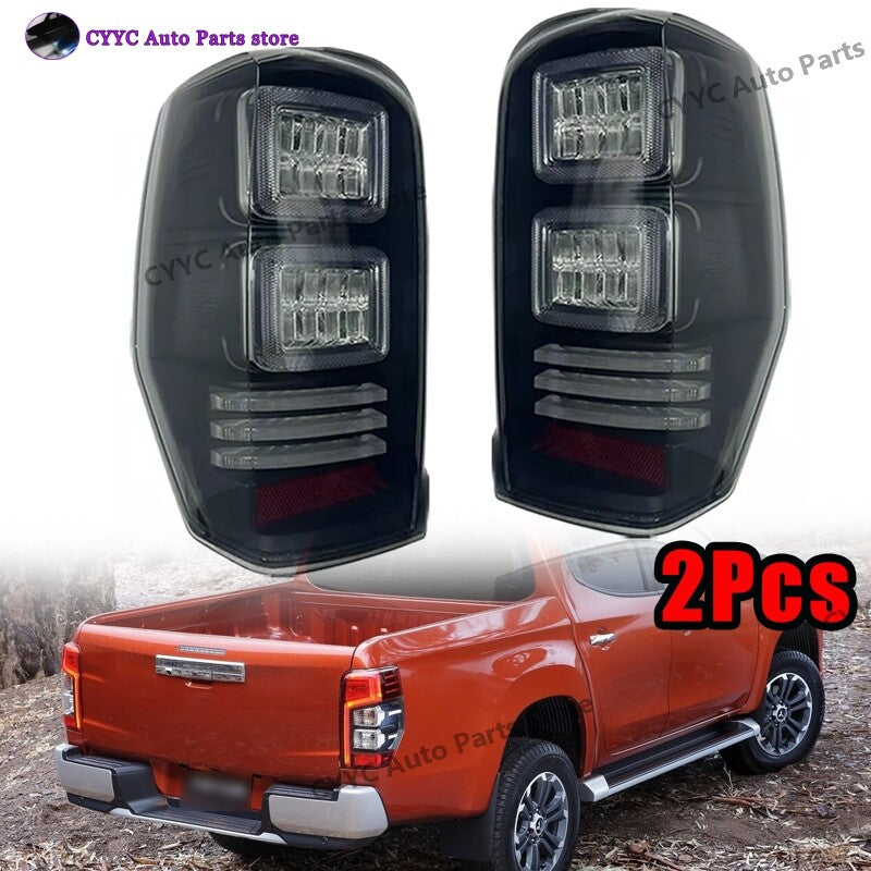 LeftRight Black Trim LED Tail Light Lamp for Mitsubishi L200 Triton 2019-2024