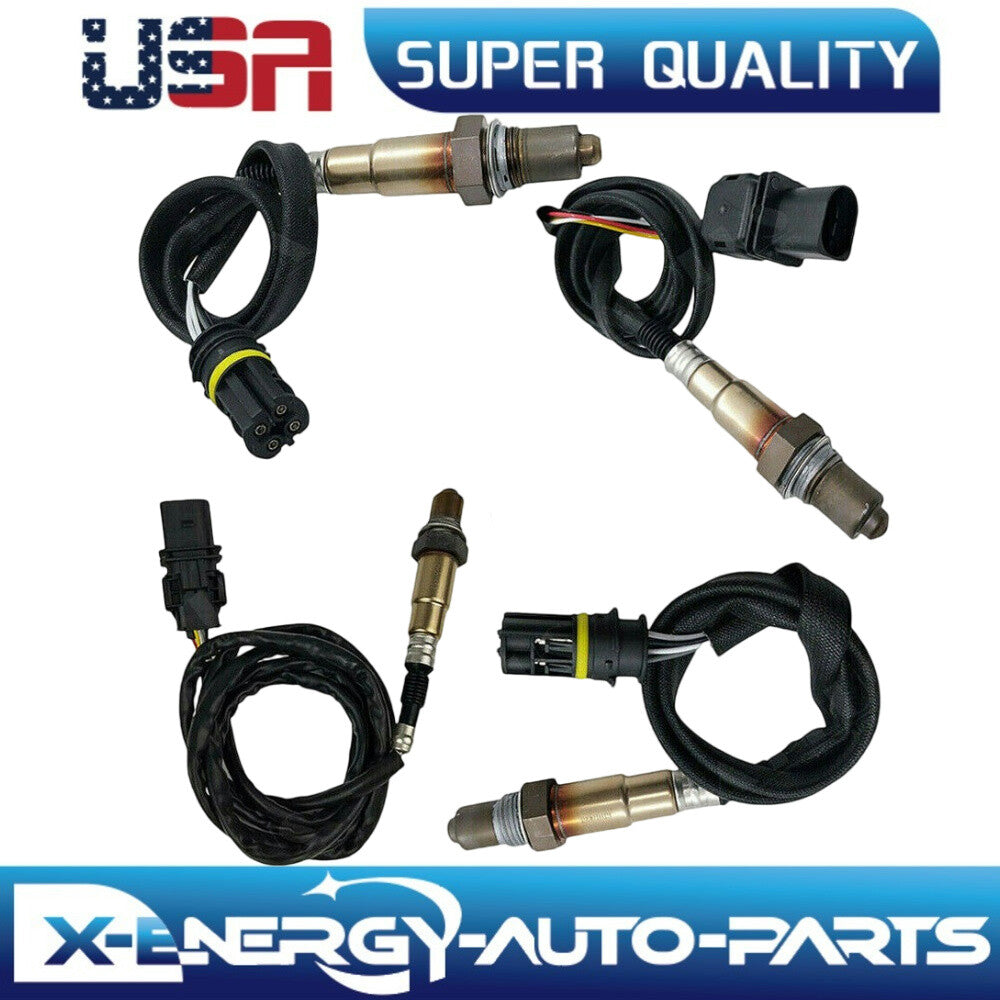 4pcs Oxygen Sensor UpDownstream for BMW E82 E90 E91 128i 328i 328i xDrive X3 X5