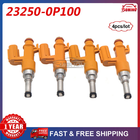4pcs Fuel Injectors 23250-0P100 For 16-20 for Toyota Highlander for Sienna Tacoma for Lexus
