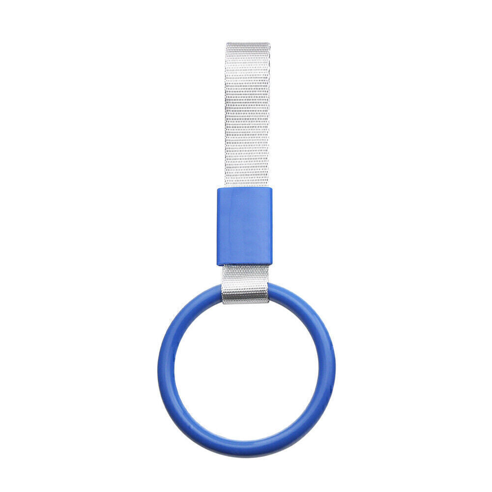 JDM TSURIKAWA RING SUBWAY TRAIN BUS HANDLE HAND STRAP CHARM DRIFT BLUE