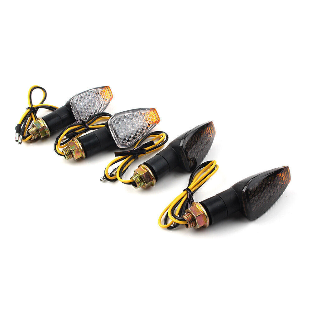 Amber LED Turn Signal Indicators Blinkers Lights Universal Motorcycle 2-colors