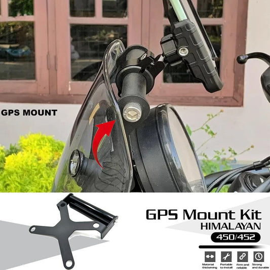 GPS Mount Kit Mobile Phone Holder Stand For New Himalayan 450/452