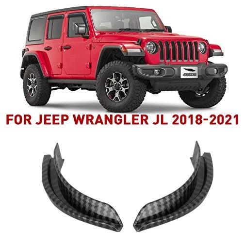2x Carbon Fiber Hard Top Water Rain Gutter Extension for Jeep for Wrangler Gladiator