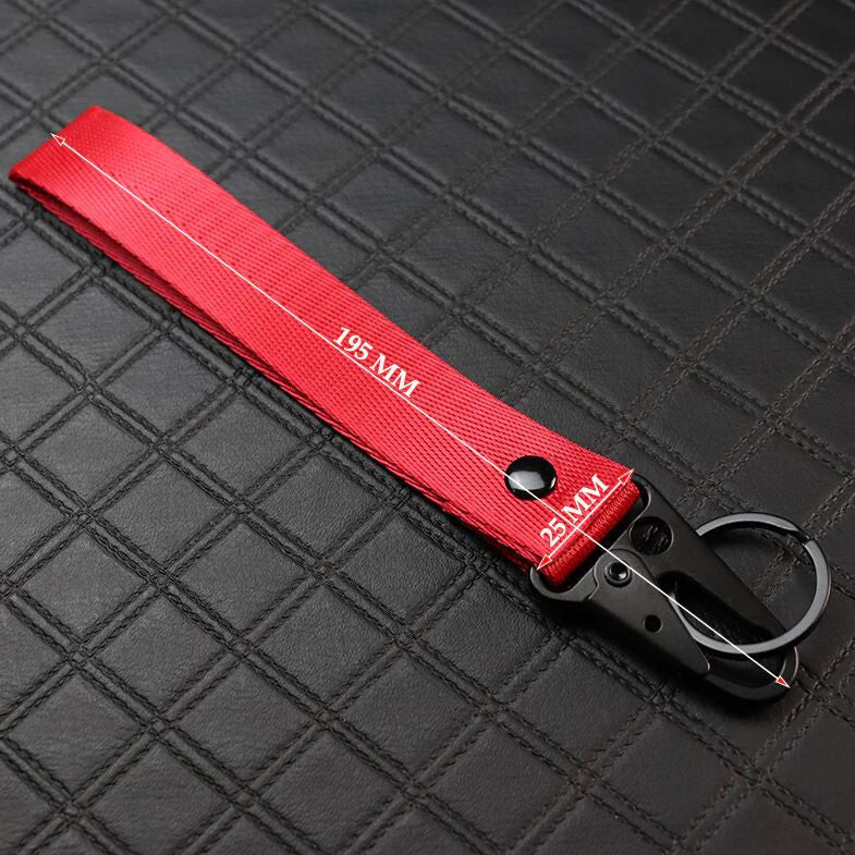 Car keychain metal key ring badge lanyard red Mugen for Honda for Acura