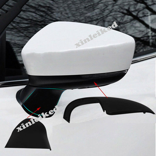 4X for Mazda 3 Axela 2017-2018 Black Base Side Rear View Mirror Shell (Replace)