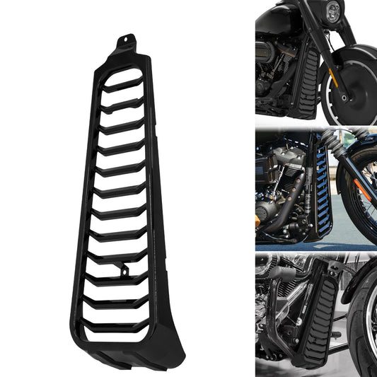 Black Front Chin Lower Fairing Bottom Spoiler Cover for Harley Softail 2018-2023