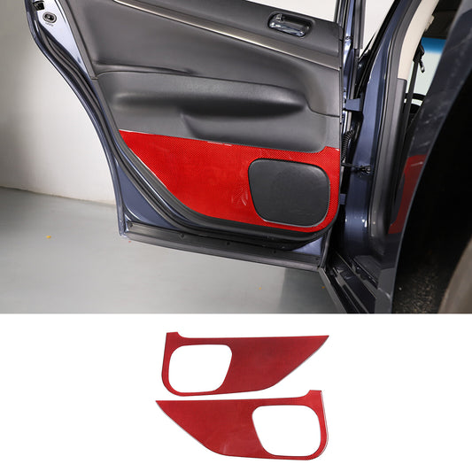 Carbon fiber rear door kick guard stickers suitable for Infiniti G25 and G37 (2007-2013).