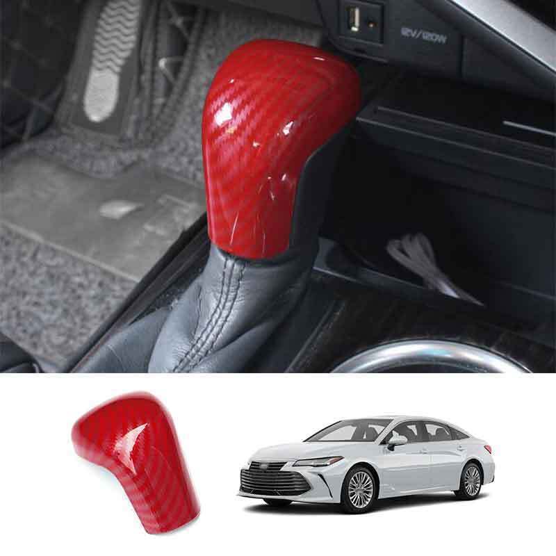 for Toyota for Avalon 2022-2023 Red Carbon ABS Console Gear Shift Knob Cover Trim 1P