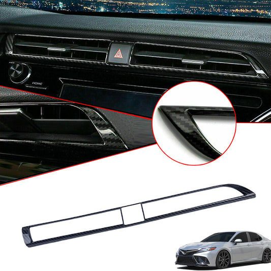 Dash Console Air Vent Cover Carbon Fiber Style Trim for Toyota for Camry 2018-2020