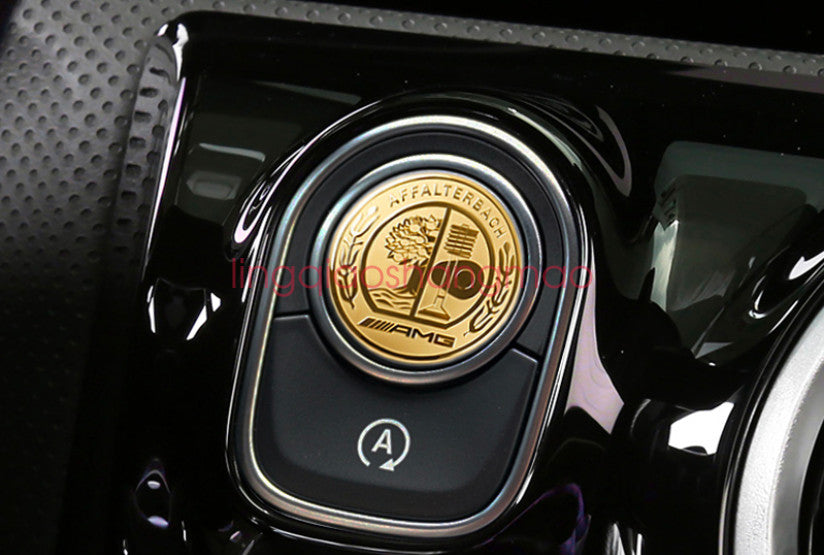 For NEW AMG 37mm Sticker Start Button Keyless-go Comfort Access C63