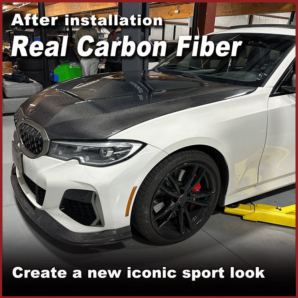 Fit for BMW G20 330i M340i 2019-2022 REAL Carbon Bumper Engine Hood Bonnet Cover