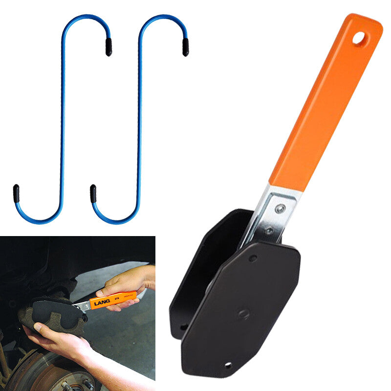 Car Ratchet Brake Piston Wrench W/Hook Caliper Pad Install Tool Orange  Blue