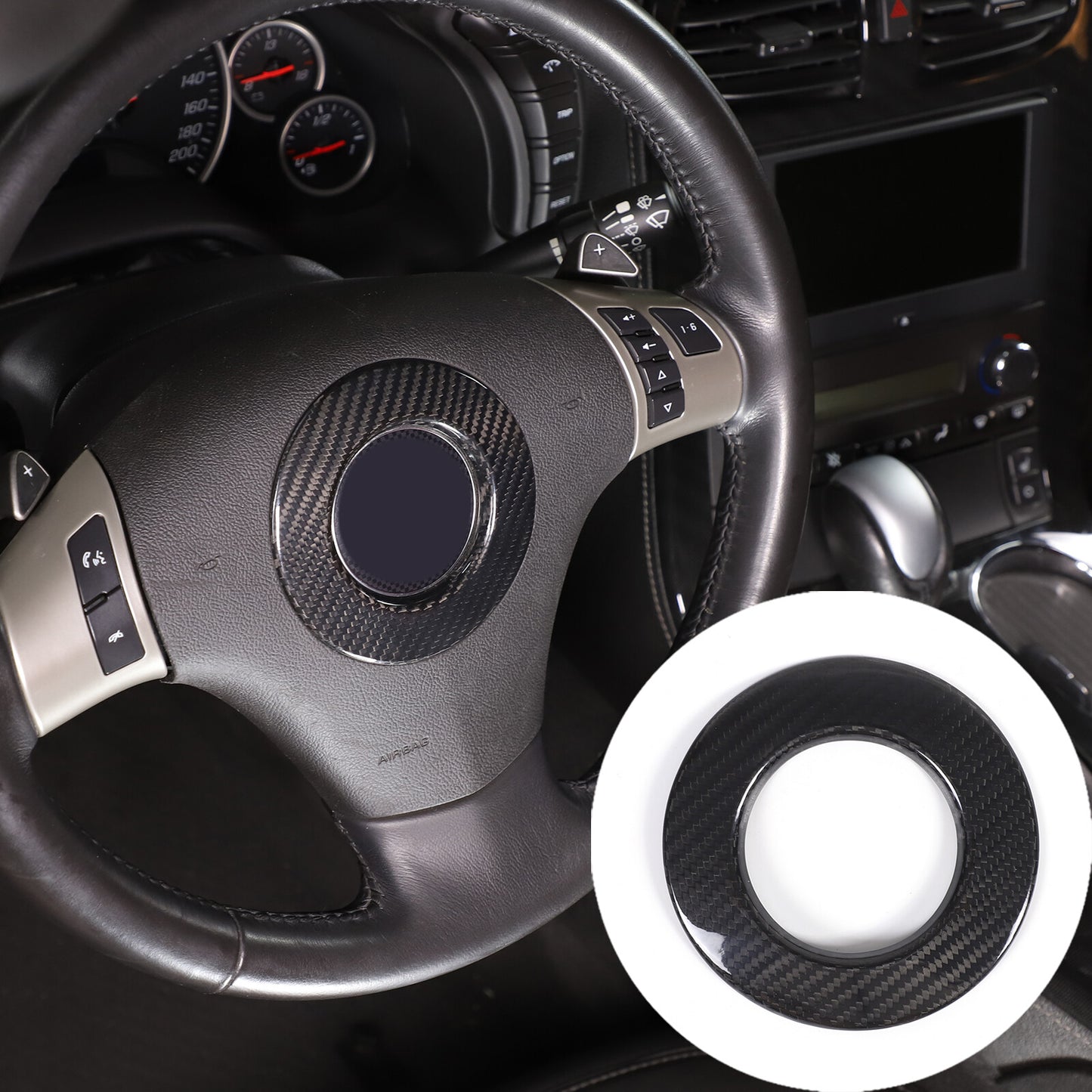 ABS carbon fiber dashboard vent cover trim for Subaru WRX 2021-2023