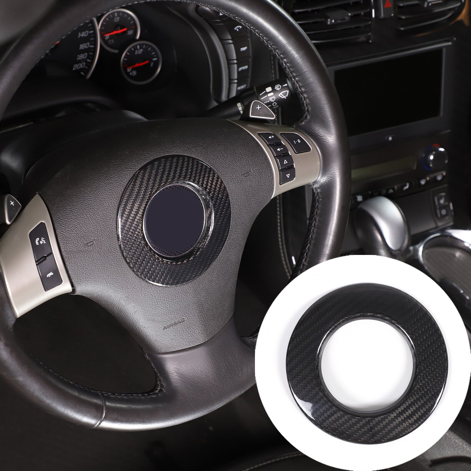 ABS carbon fiber dashboard vent cover trim for Subaru WRX 2021-2023