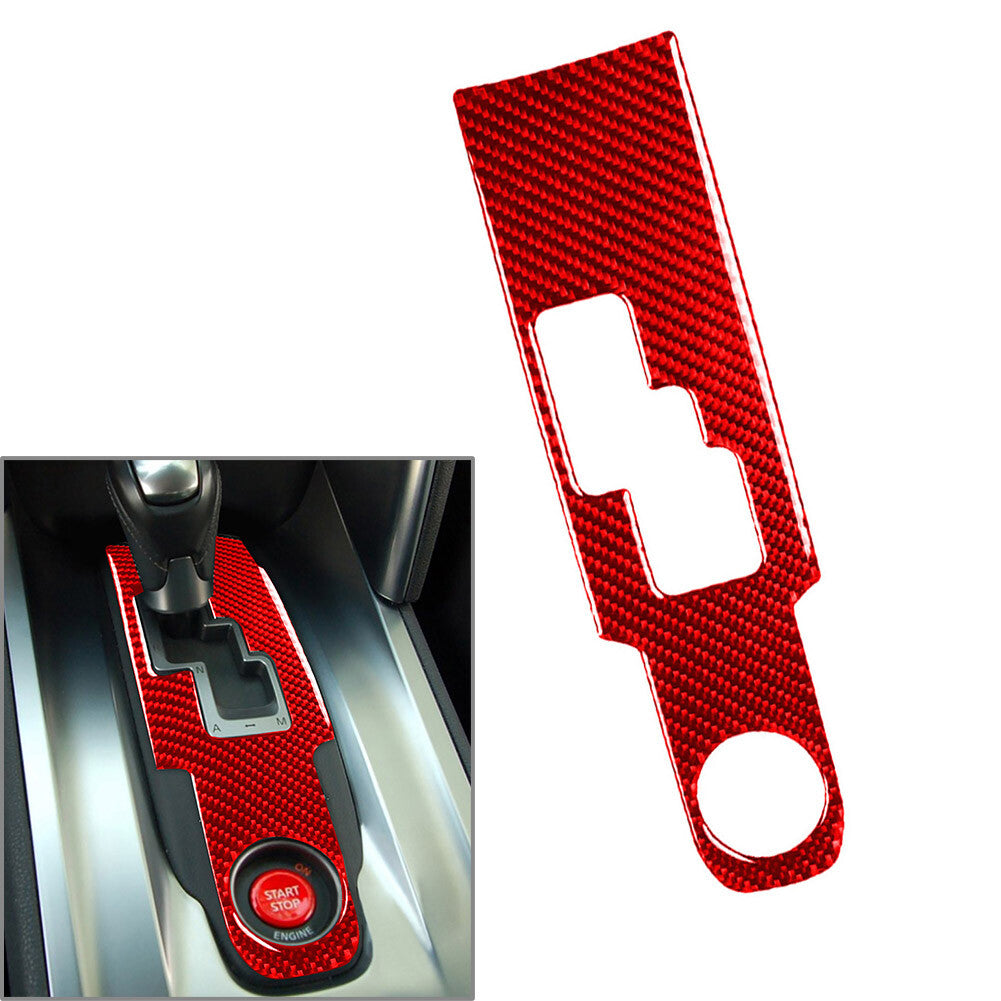 Gear Shift Panel Frame Cover Trim for Nissan GTR R35 2008-2016 Carbon Fiber Red