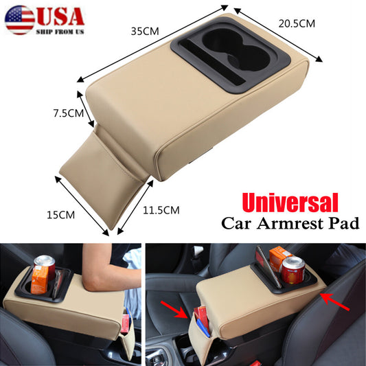 Car and truck double cup holder armrest mat center console storage box backrest cover