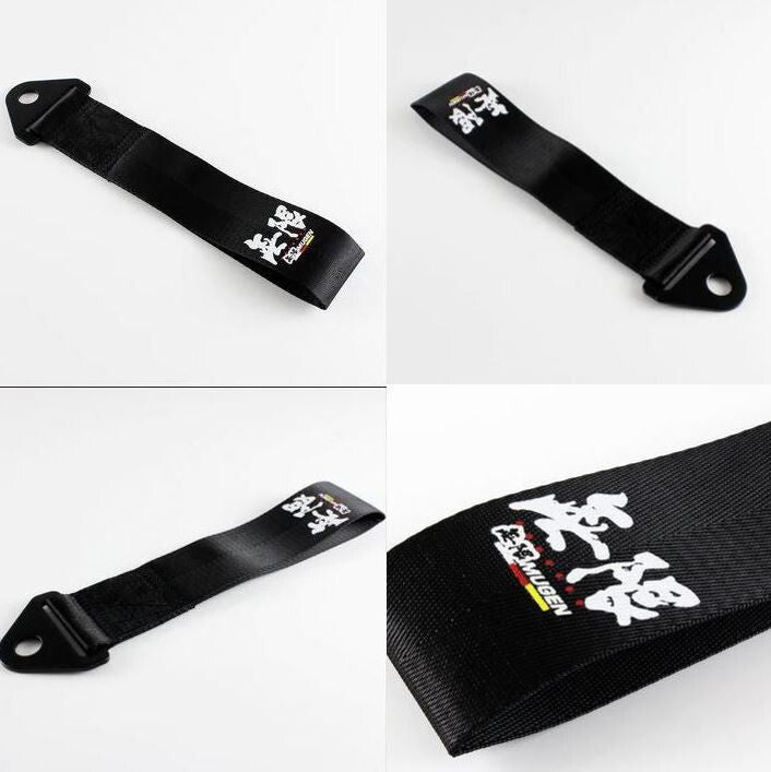 Car tow hook, front cover, rear trunk, bumper, black Mugen, suitable for Mazda .