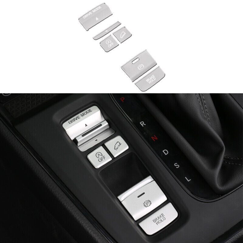 Silver Aluminum Central Console Gear Shift Switch Trims for Honda CR-V 2023 2024