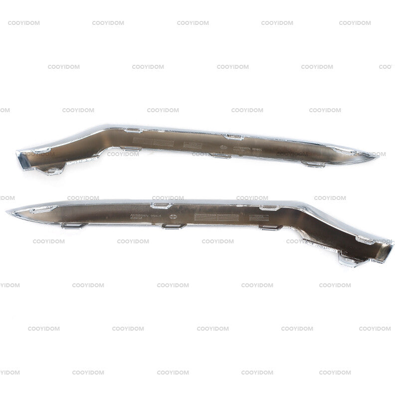 Pair Front Bumper Chrome Trim Molding for Mercedes-Benz W212 E-Class E350 2014