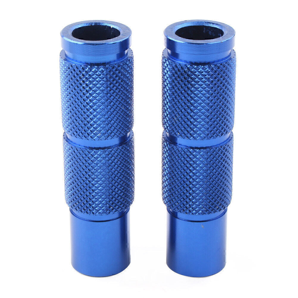 Universal Motorcycle Bike Foot Pegs Footpegs Rear Set Pedals Racing Blue