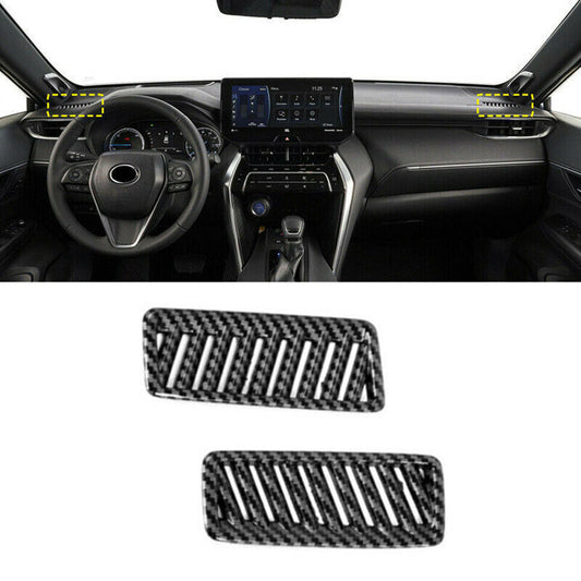 Carbon Fiber Dashboard Upper Air Vent Outlet Cover for Toyota Venza 2021-2023ABS