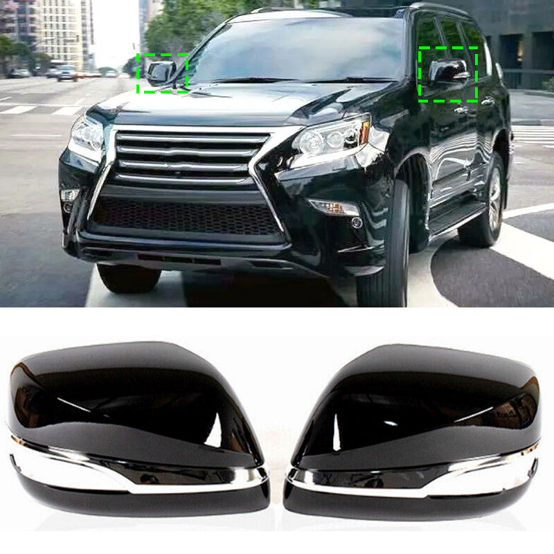 LeftRight for Lexus GX460 2010-21 Exterior Side Wing Rearview Mirror Cover Caps