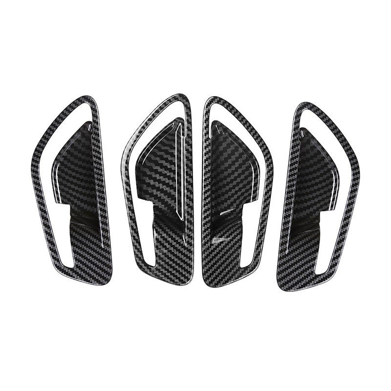 for Hyundai for Tucson 2022-2025 Inner Door Handle Bowl Trim Carbon Fiber 4pc