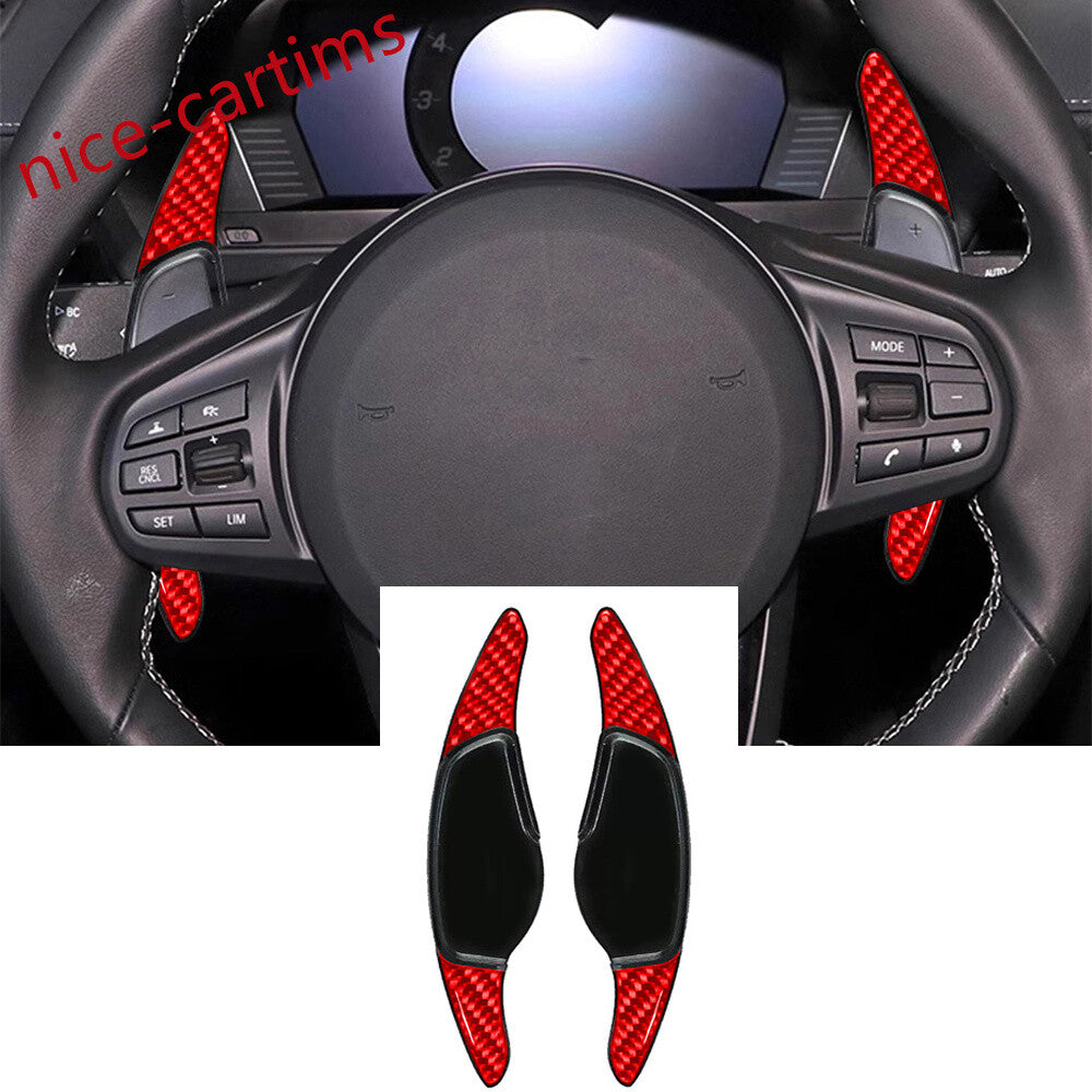 ABS/Red Carbon Steering Wheel Paddle Shifter Extension For Toyot@ GR Supra 2021+
