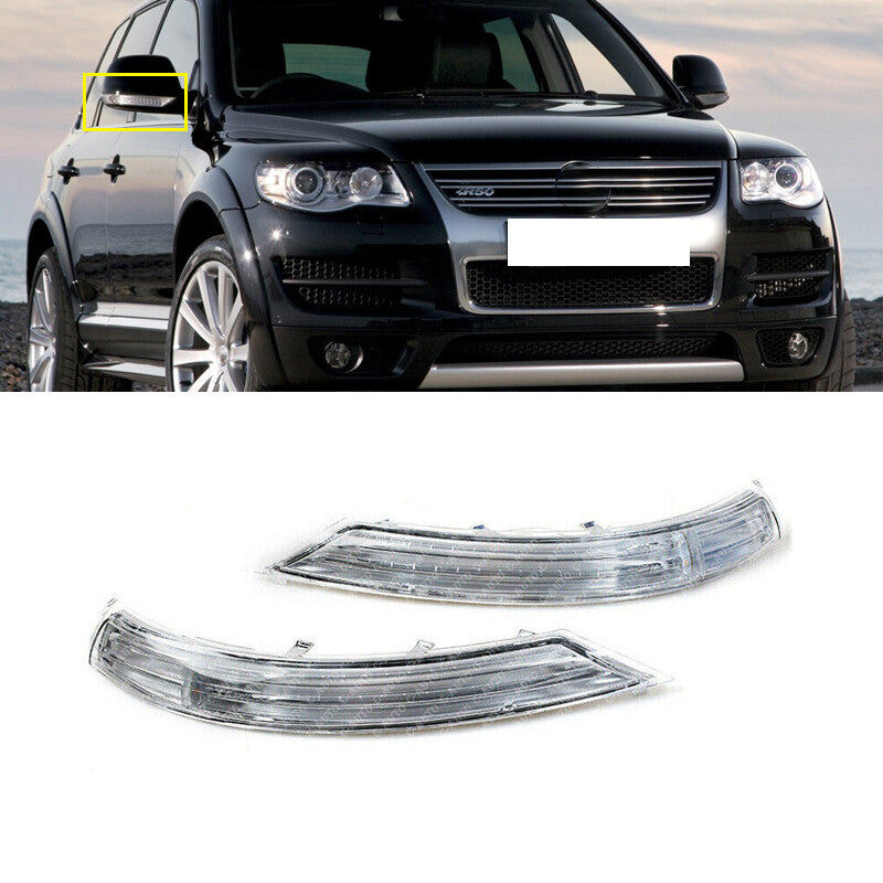 1 pair of turn signals for Volkswagen Touareg 2007-2011 rearview mirrors.