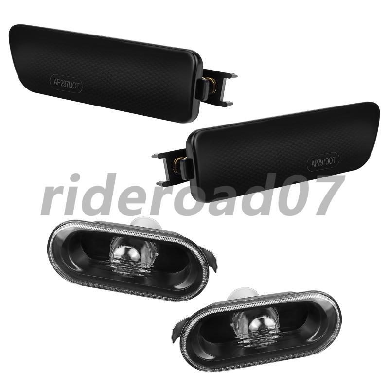4PCS Smoke Bumper+Fender Side Marker Lights for VW for Jetta for Golf 1999-2005