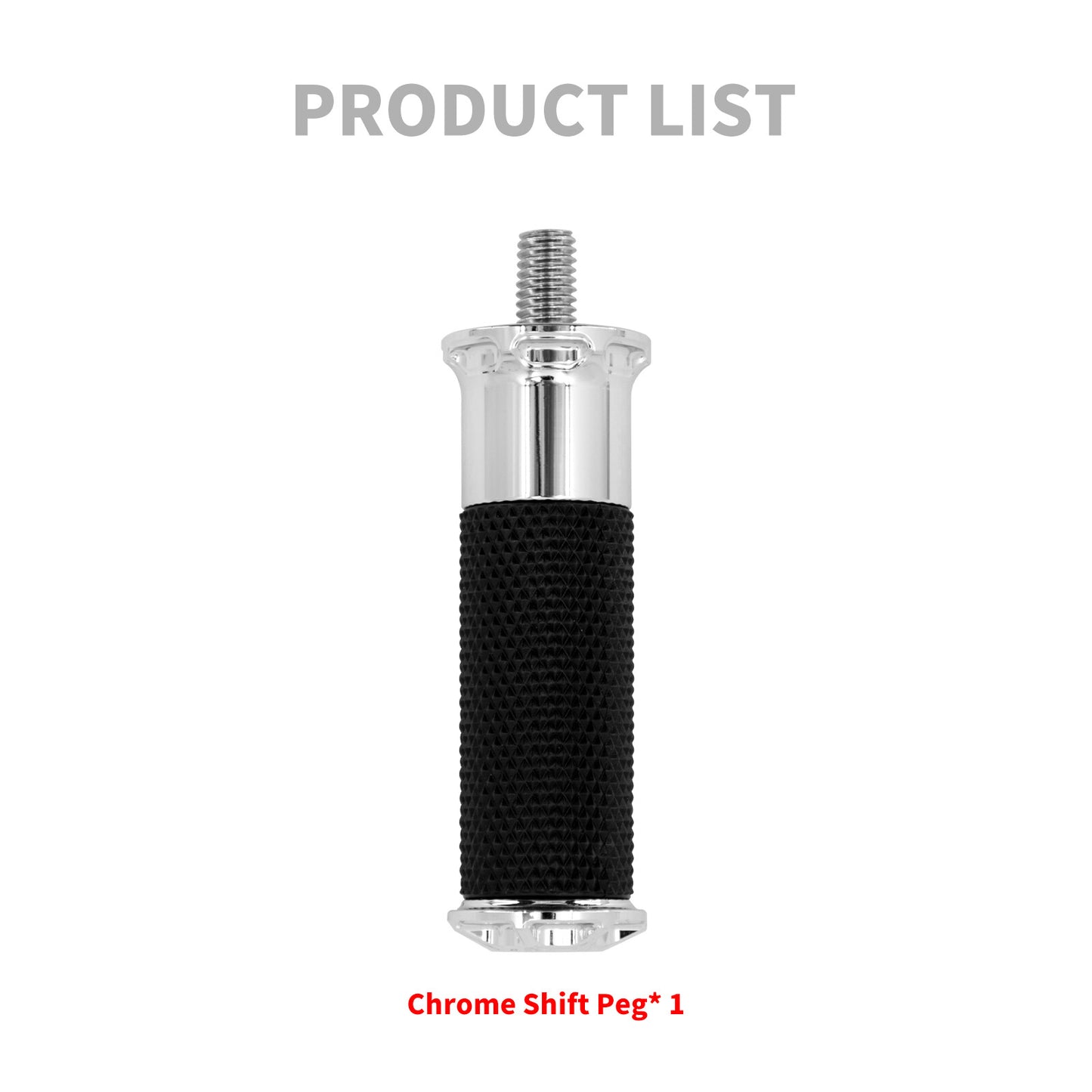 Chrome Particles Anti Slip Shifter Foot Peg for Harley Softail Touring Sportster