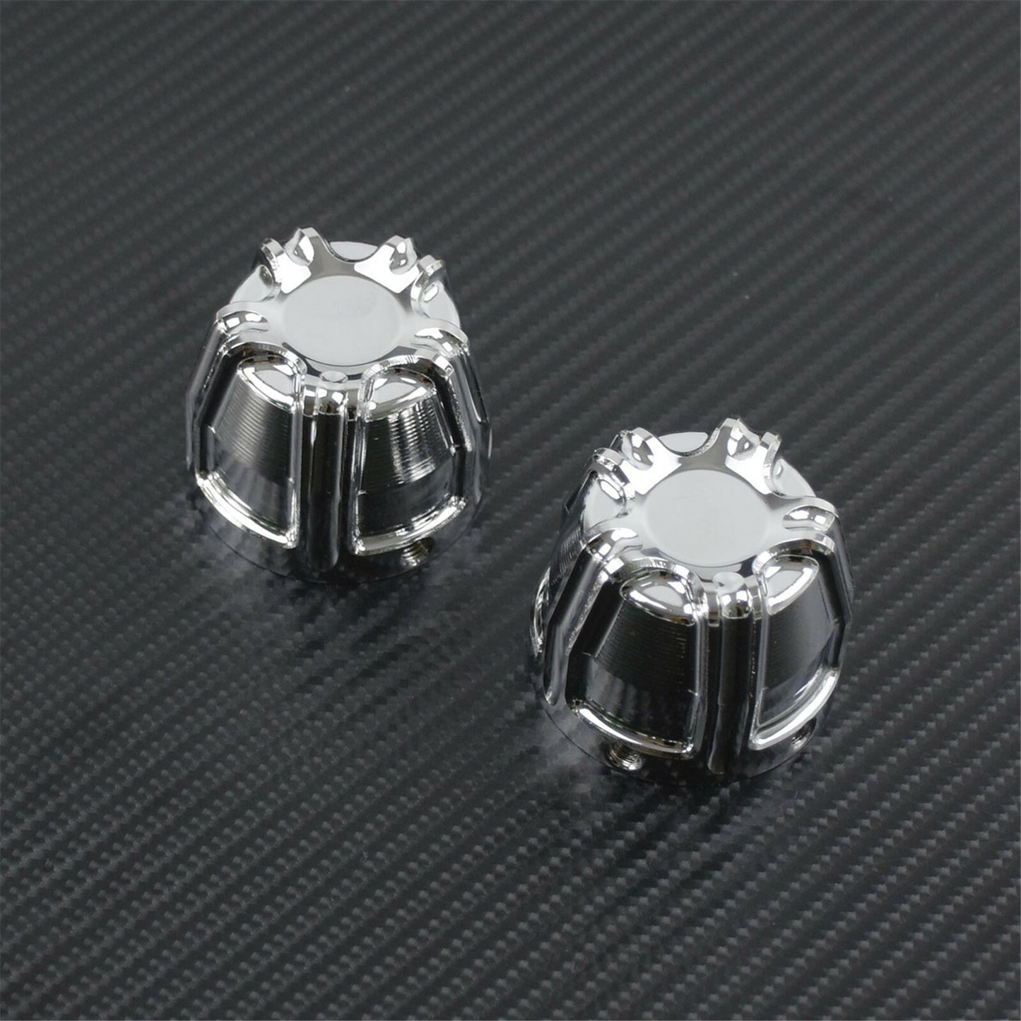 Chrome Front Axle Nut Cover Cap CNC Fit for Harley Softail Fat Boy Dyna Touring