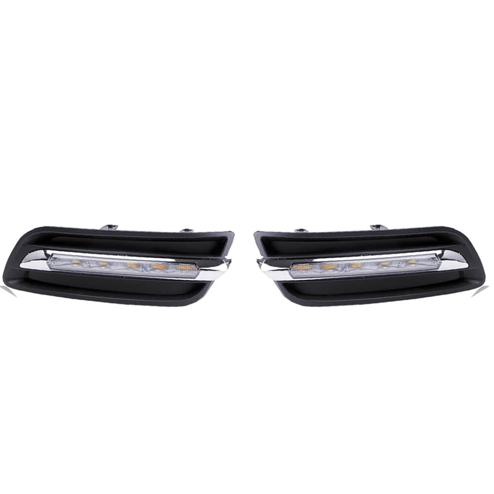 Pair Front Daytime Driving Running Light+Frame CoverFor for Nissan Teana 2010-2012