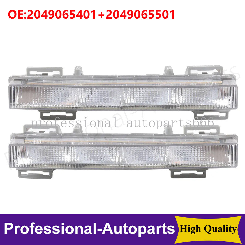 Front L+R Daytime Running Light DRL Fog Lamp for Benz ML350 ML400 X204 GLK350